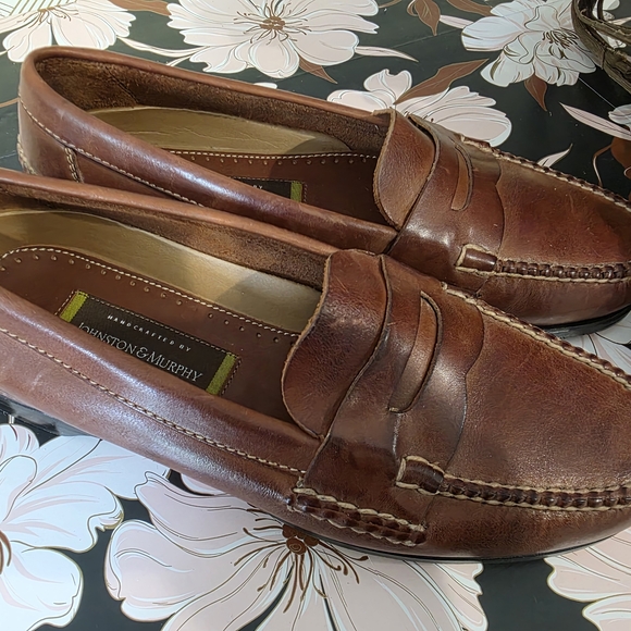 Johnston & Murphy Brown Leather Loafers - Picture 1 of 7